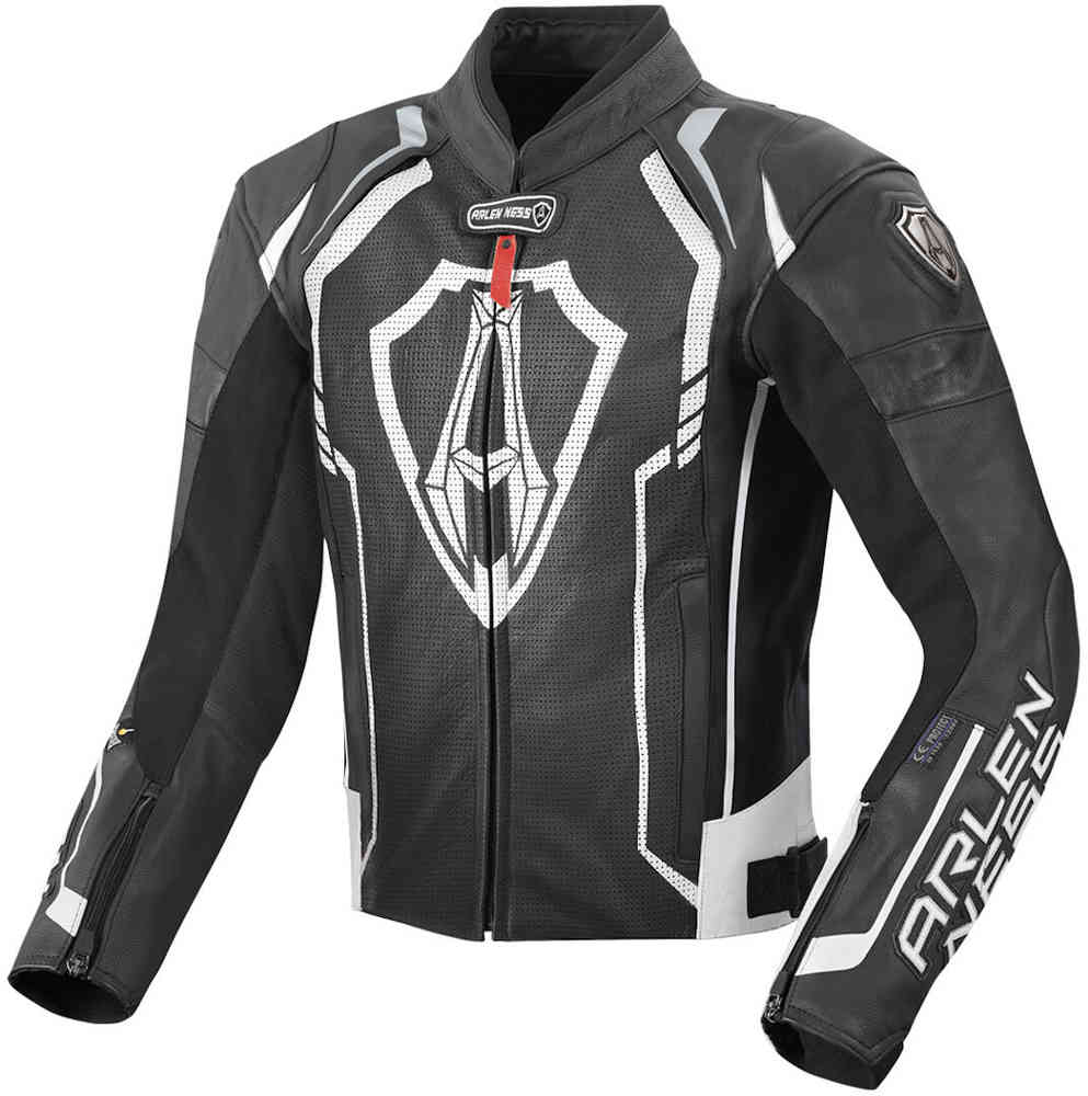 Arlen Ness Track Jaqueta de cuir de motocicleta