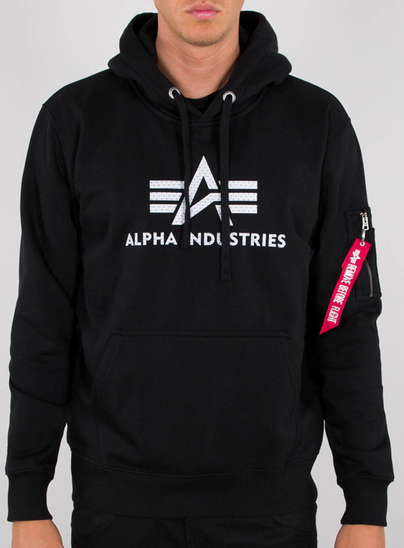 Alpha Industries 3D Logo Hoodie, svart, storlek XL