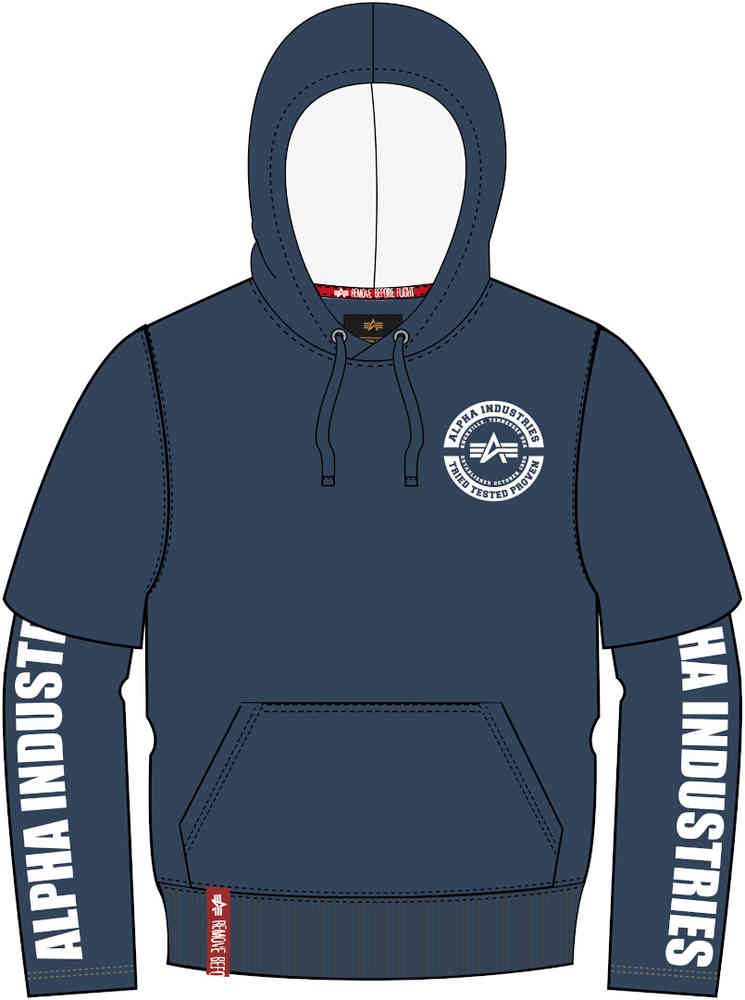 Hoodie with print on sleeve sale