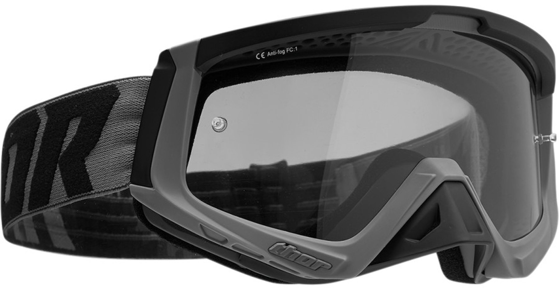 Thor Sniper Motocross Goggles, black-grey, black-grey, Size One Size