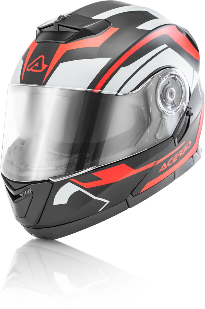 Acerbis Serel Graphics Helm, zwart-rood, afmeting M