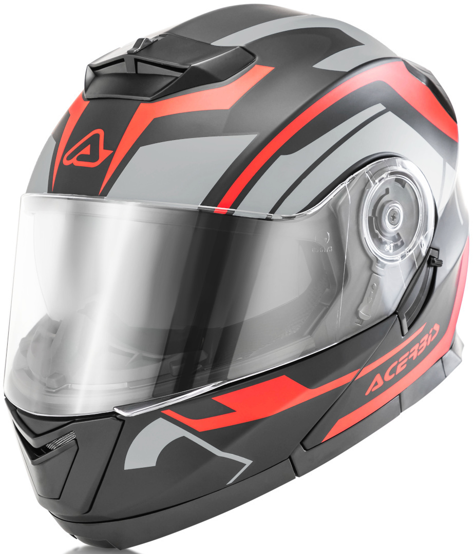 Image of Acerbis Serel Graphics Casco, nero-rosso, dimensione XS