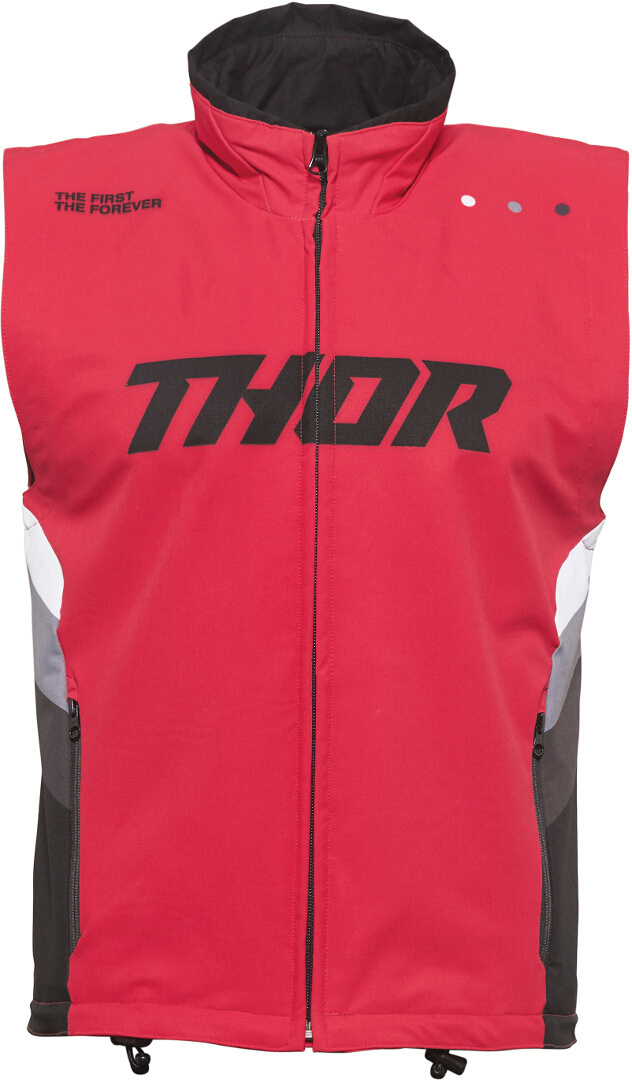 Thor Warm Up Motocross Vest, black-red, Size XL, black-red, Size XL