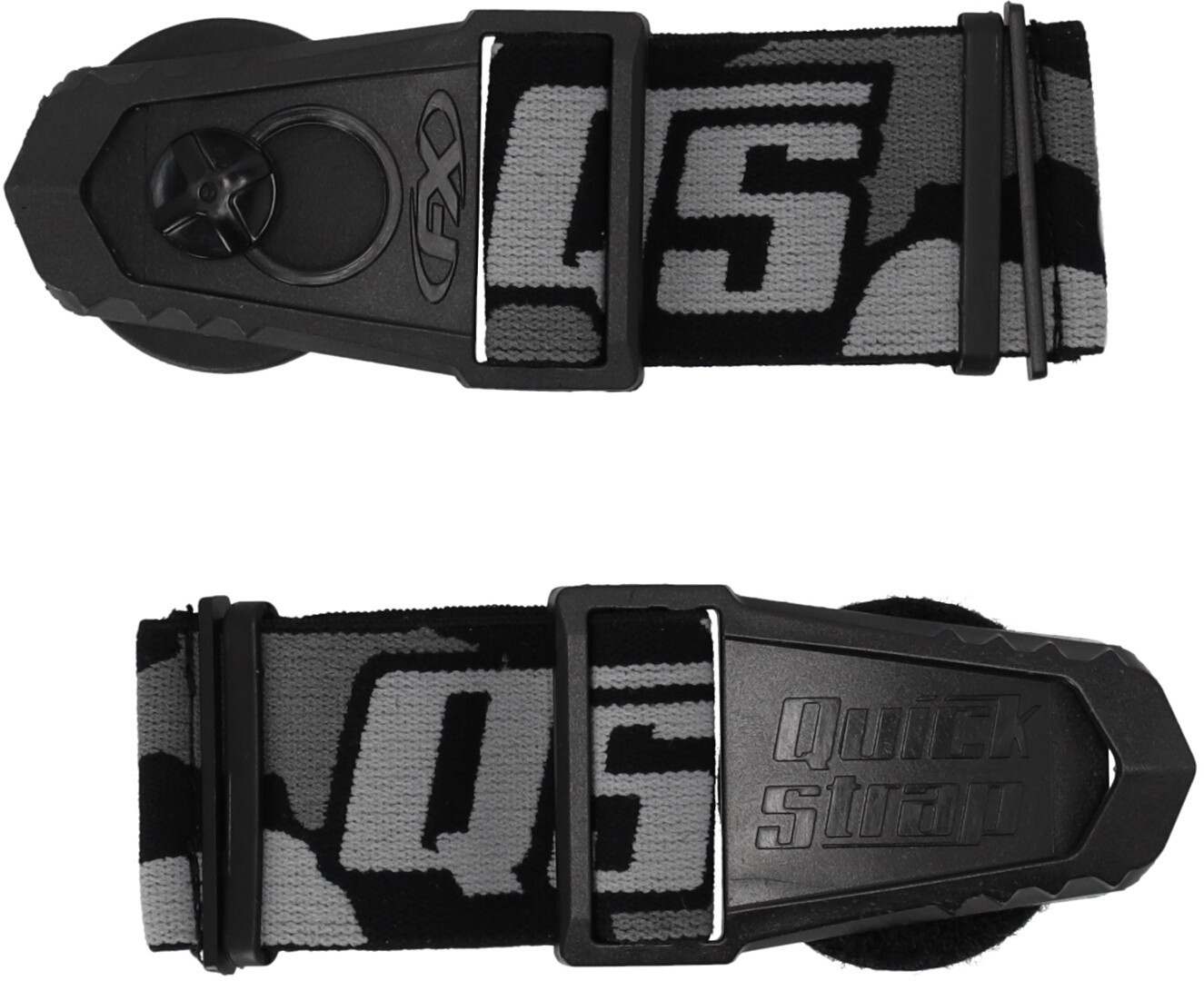 Acerbis Quick Strap Goggles Mounting System, black-grey, black-grey, Size One Size
