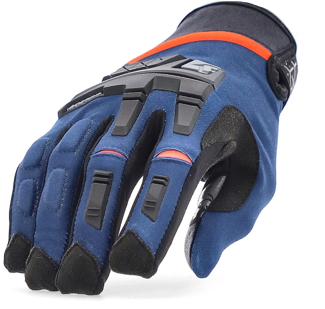 Acerbis X-Enduro Motorcycle Gloves, blue-orange, Size M, blue-orange, Size M