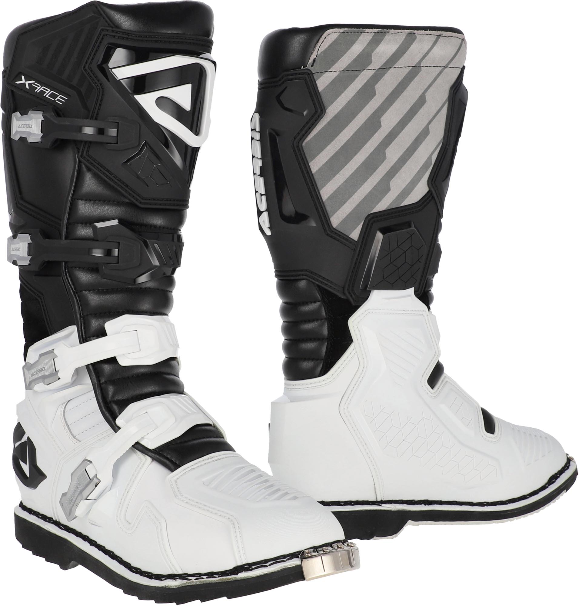Acerbis X-Race Motocross Boots, Black-White, Size 41 For Men