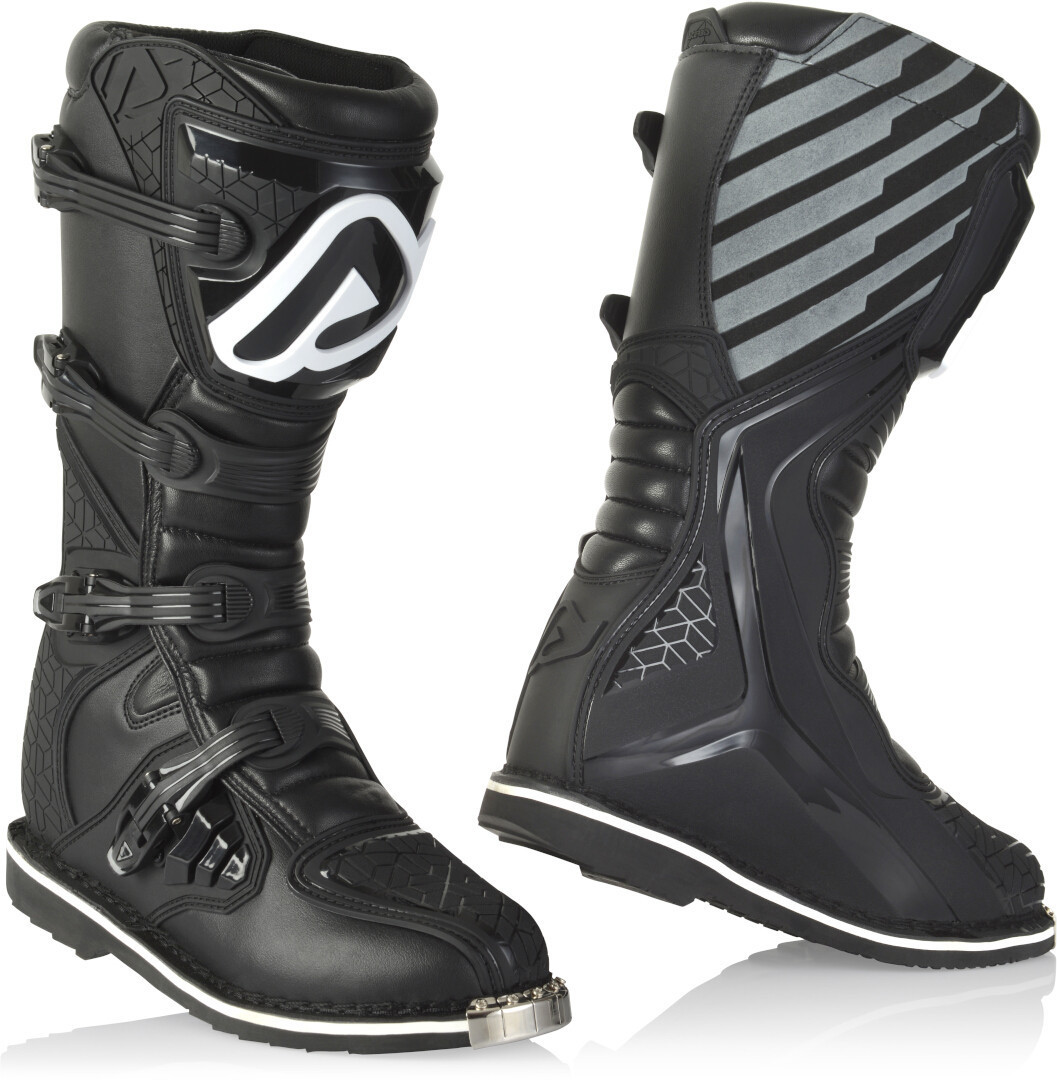 Acerbis E-Team Motocross Boots, black, Size 45, black, Size 45