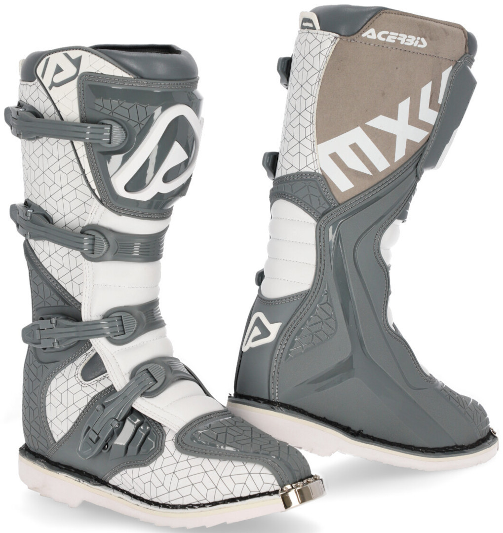 Acerbis E-Team Motocross Boots, grey-white, Size 41, grey-white, Size 41