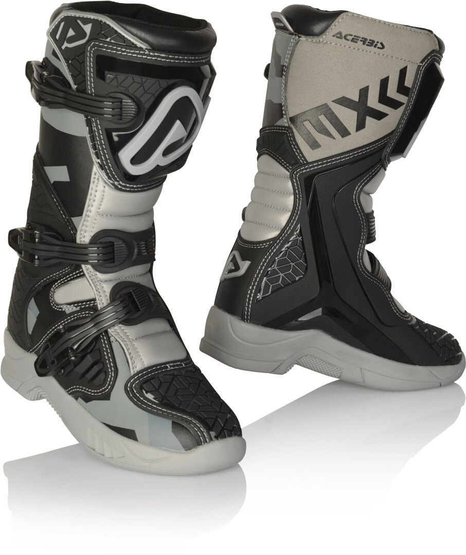 Image of Acerbis X-Team Stivali motocross per bambini, nero-grigio, dimensione 36