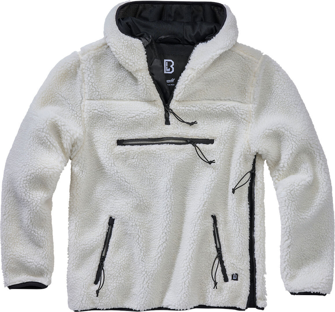 Brandit Teddyfleece Worker Pullover, white, Size L, white, Size L