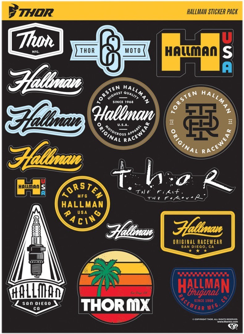 Thor Hallman Sticker Set, Size One Size