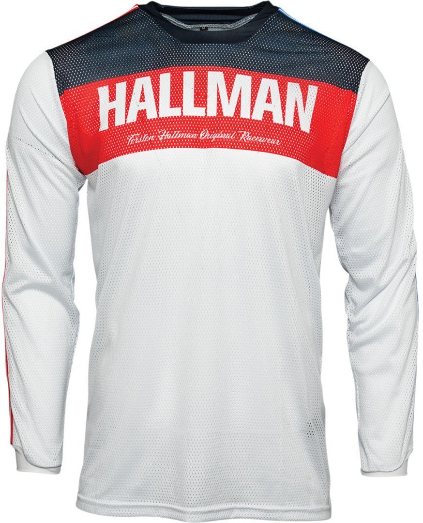Thor Hallman Collection TAPD Air Motocross Jersey, white-red-blue, Size S, white-red-blue, Size S