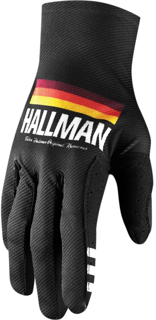 Thor Hallman Collection Mainstay Motorcycle Gloves, black, Size L, black, Size L