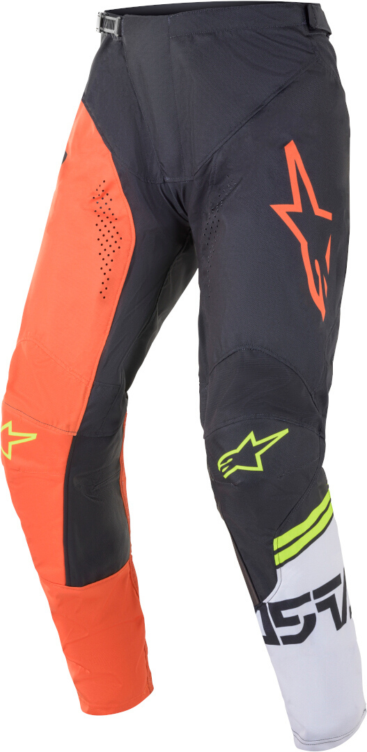 Alpinestars Racer Compass Motorcross Broek, zwart-wit-oranje, afmeting 30