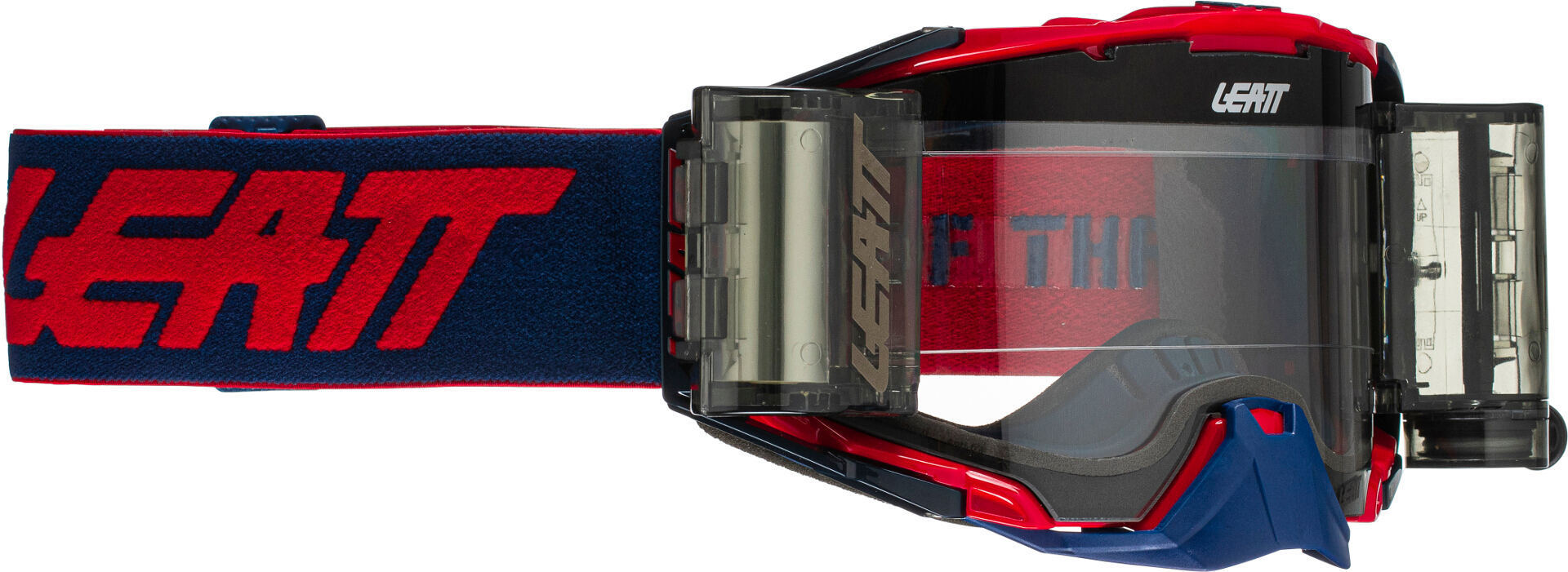 Leatt Velocity 6.5 Roll-Off Combat Motocross Goggles, red-blue, red-blue, Size One Size