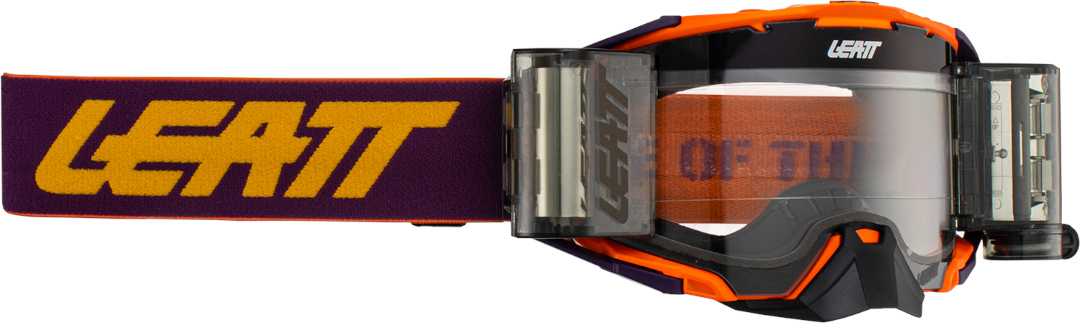 Leatt Velocity 6.5 Roll-Off Combat Motocross Goggles, purple, purple, Size One Size