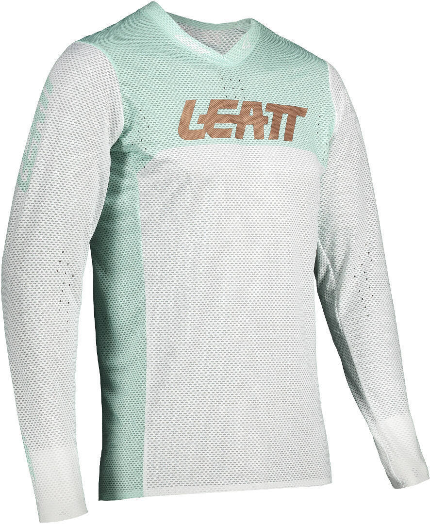 Leatt Moto 5.5 Ultraweld Bold Motocross Tröja, vit-grön, storlek 2XL