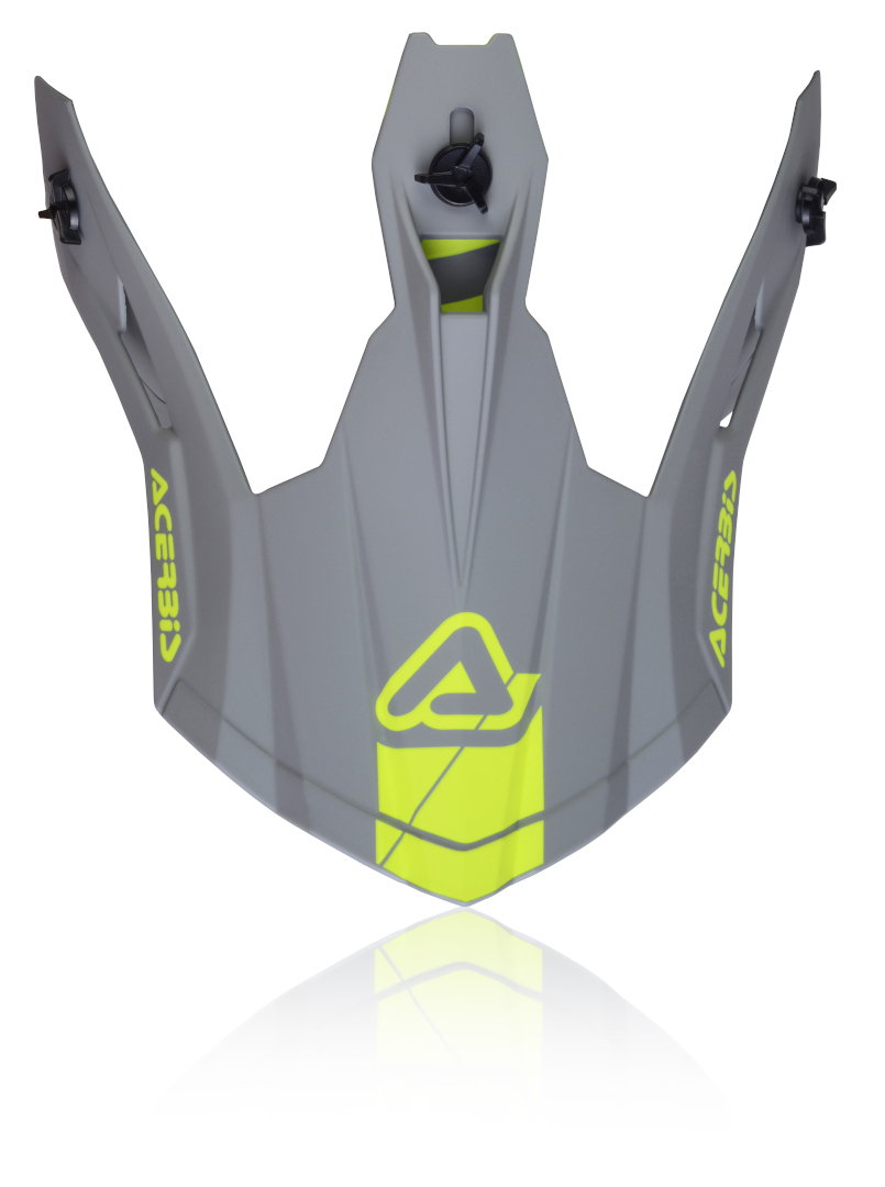 Image of Acerbis Steel Carbon/X-Pro VTR Picco del casco, grigio-giallo