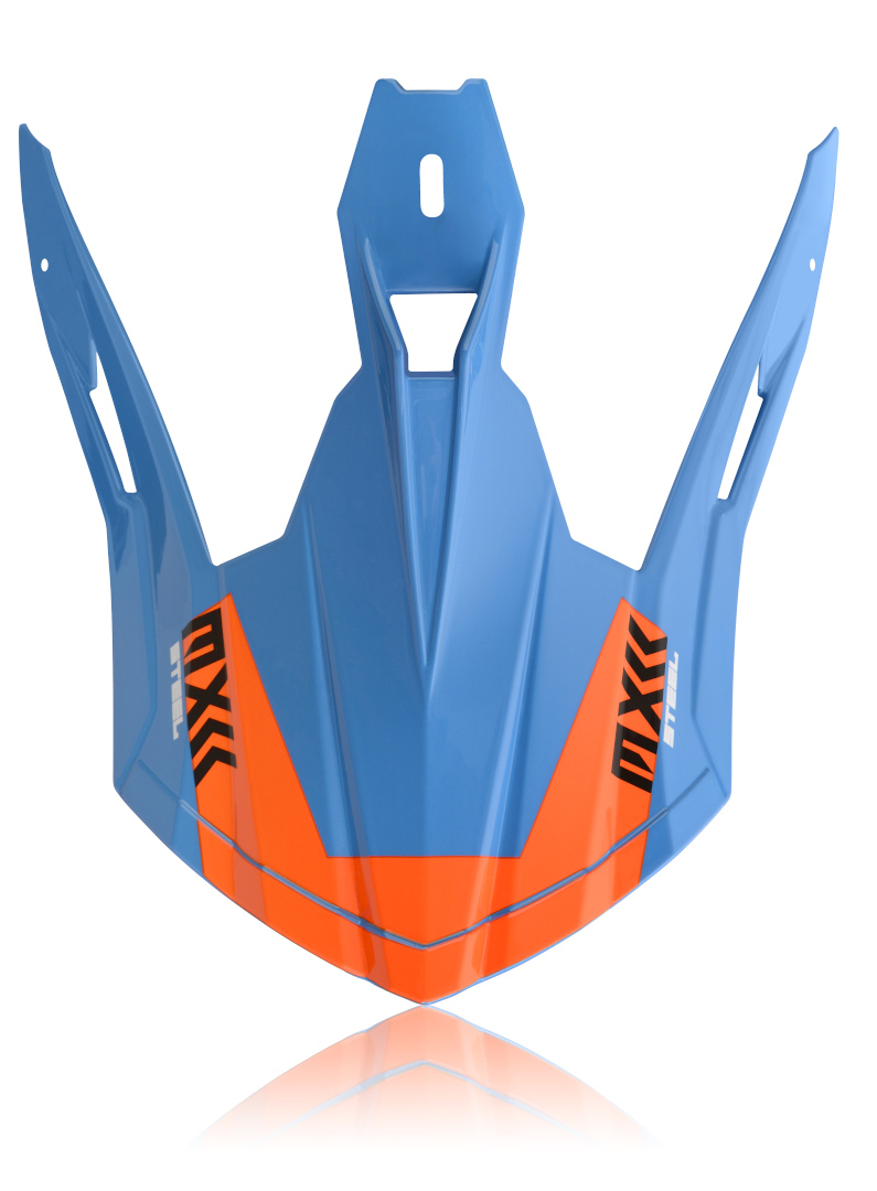Image of Acerbis Steel Carbon/X-Pro VTR Picco del casco, blu-arancione
