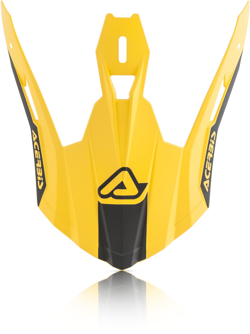 Image of Acerbis Steel Carbon/X-Pro VTR Picco del casco, nero-giallo