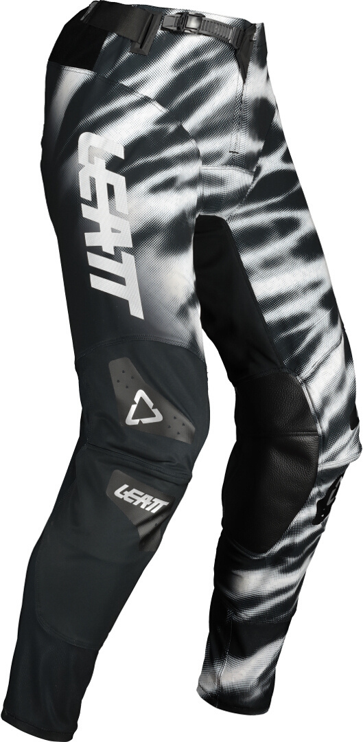 Image of Leatt Moto 5.5 I.K.S. African Tiger Pantaloni Motocross, nero-bianco, dimensione XL