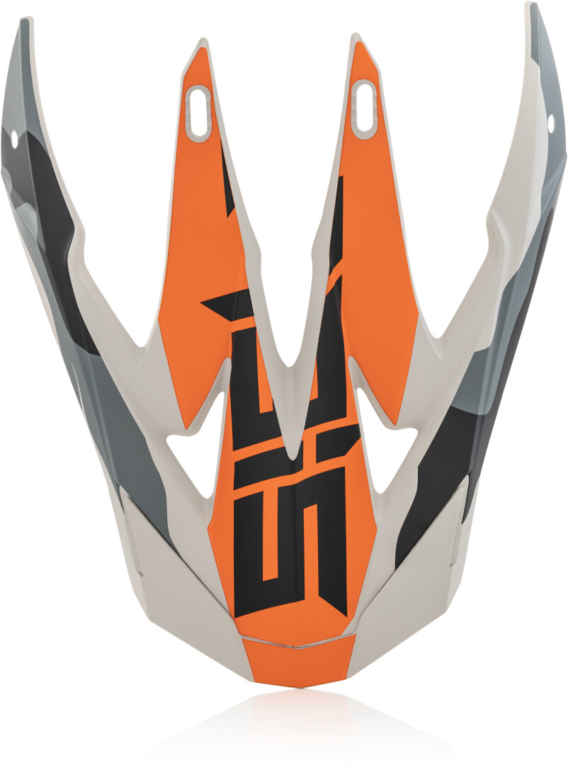 Acerbis X-Racer VTR Helmet Peak, grey-orange, grey-orange, Size One Size