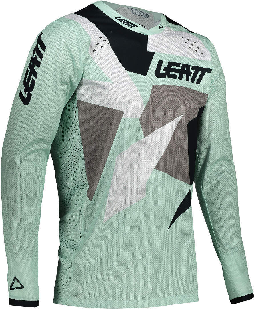 Leatt Moto 4.5 Lite Patch Motocross Jersey, white-green, Size 2XL, white-green, Size 2XL