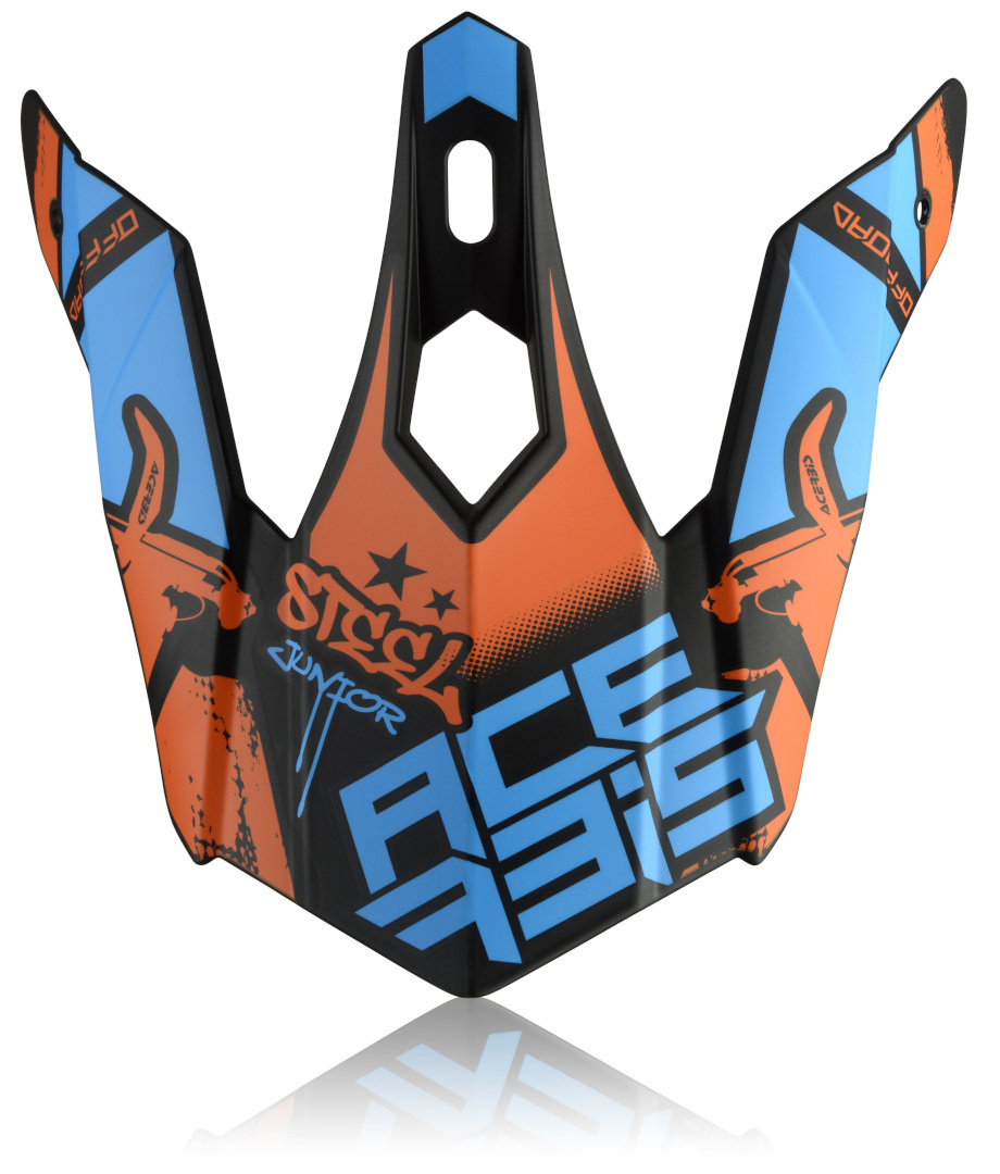 Image of Acerbis Steel Kinder/Eclipse Picco del casco, nero-rosso-blu per bambini