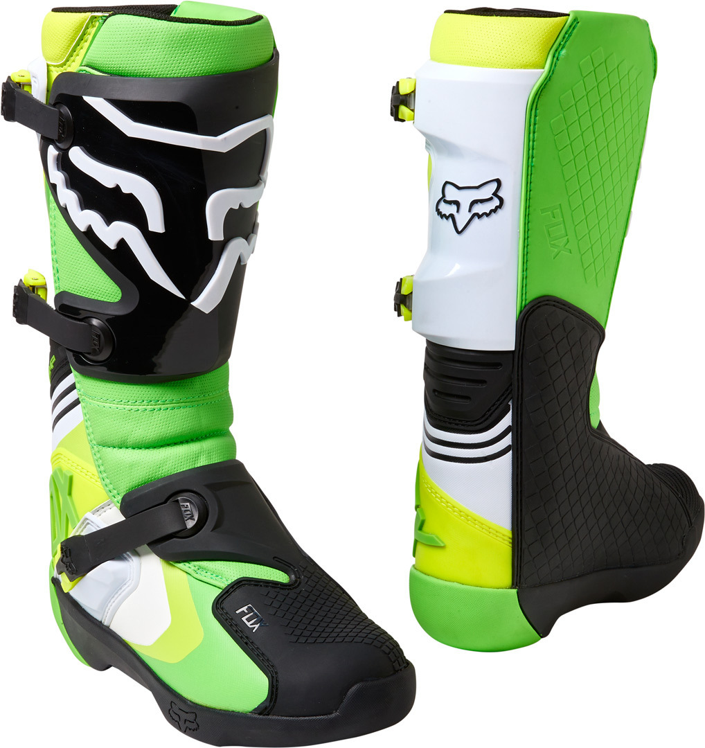FOX Comp Motocross Stiefel, grün-gelb, Größe 47 48, grün-gelb, Größe 47 48