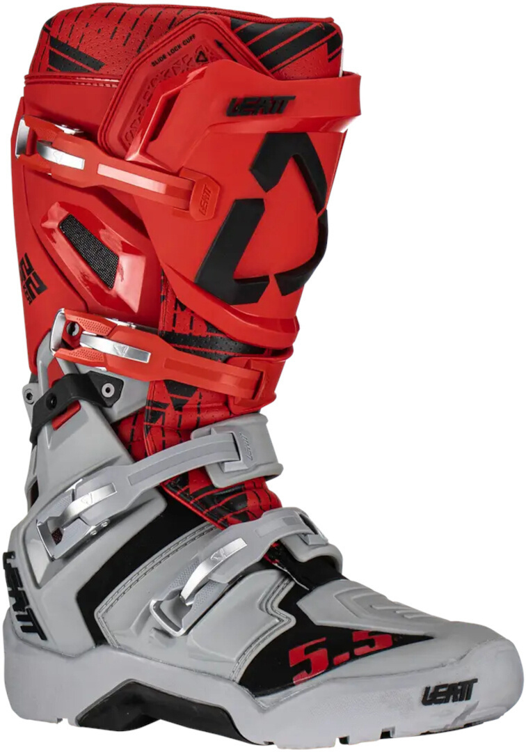 Leatt Moto 5.5 Flexlock Enduro Мотокросс сапоги Светло-серый/Красный 47 