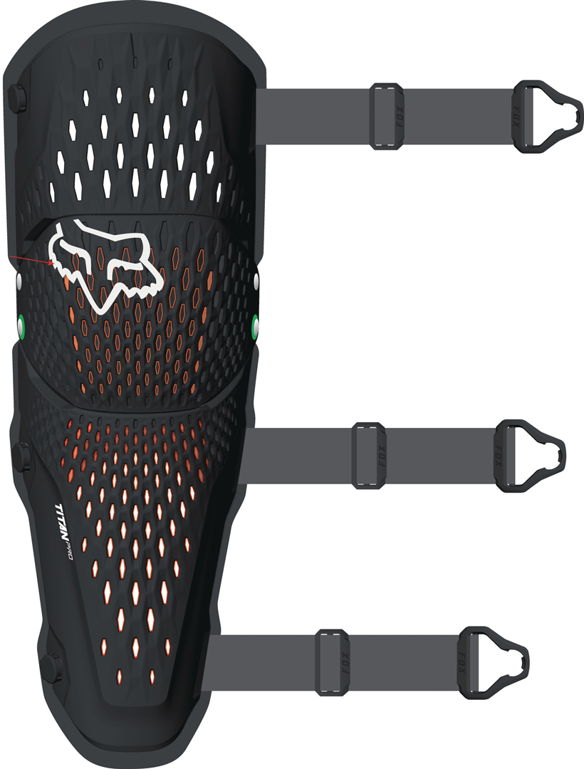 FOX Titan Pro D3O Knæ beskyttere, sort, størrelse L XL