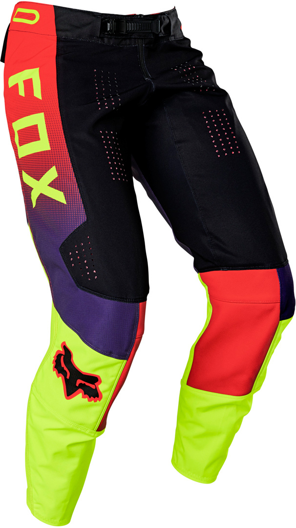 Side view of FOX 360 Voke Motocross Pants, black-yellow, Size 30 for Men