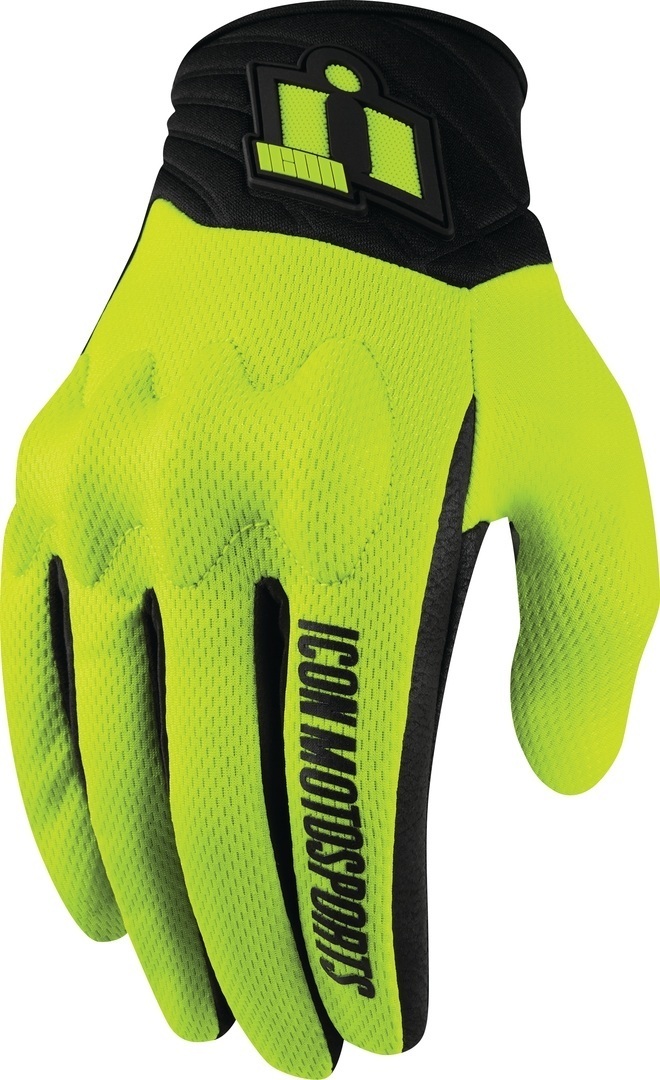 Icon Anthem 2 Motorcycle Gloves, yellow, Size S, yellow, Size S