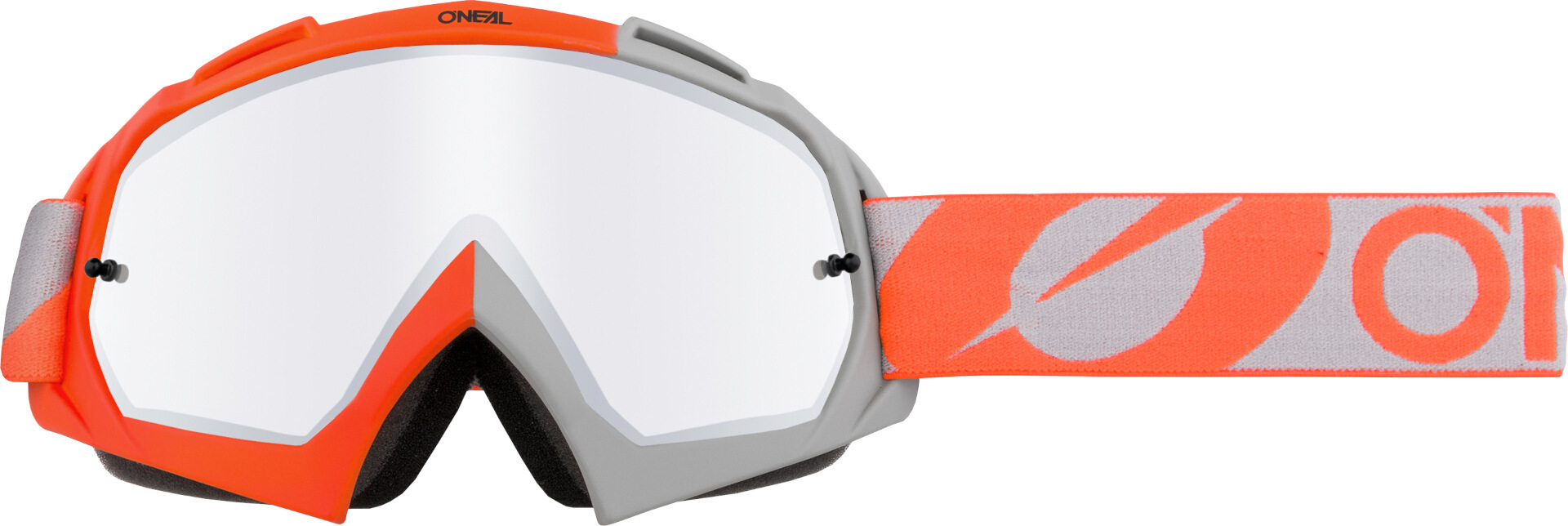 Oneal B-10 Twoface Silver Mirror, grey-orange, grey-orange, Size One Size