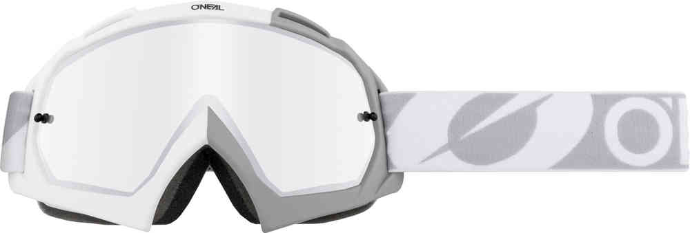 Oneal B-10 Twoface Silver Mirror 摩托交叉護目鏡。