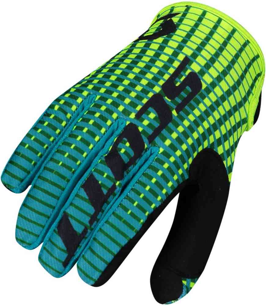 Scott 350 Fury groen/gele Motorcross Handschoenen