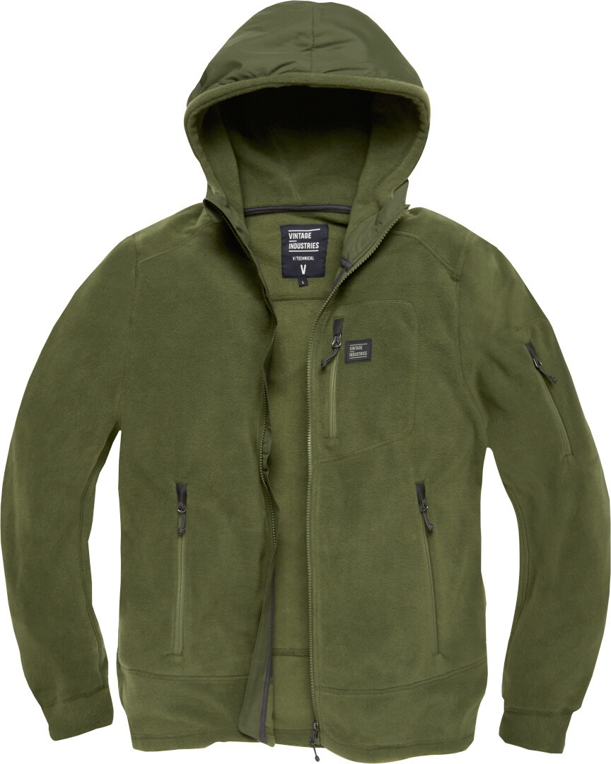 Vintage Industries Lanford Polar Fleece Jacket, green, Size S, green, Size S
