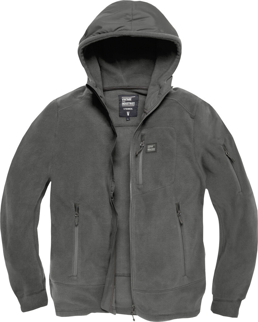 Vintage Industries Lanford Polar Fleece Jacket, grey, Size S, grey, Size S