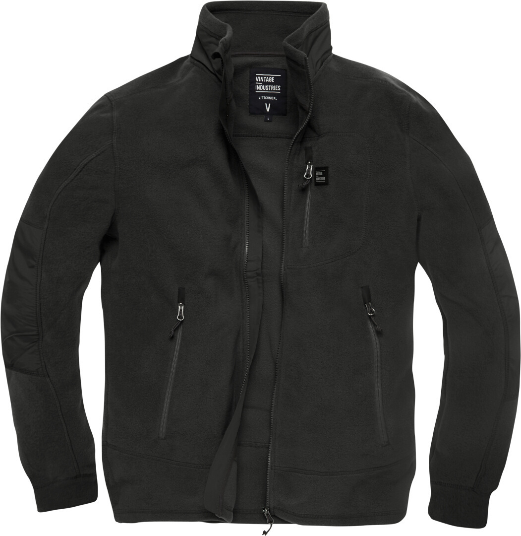 Vintage Industries Tour Polar Fleece Jacket, black, Size S, black, Size S