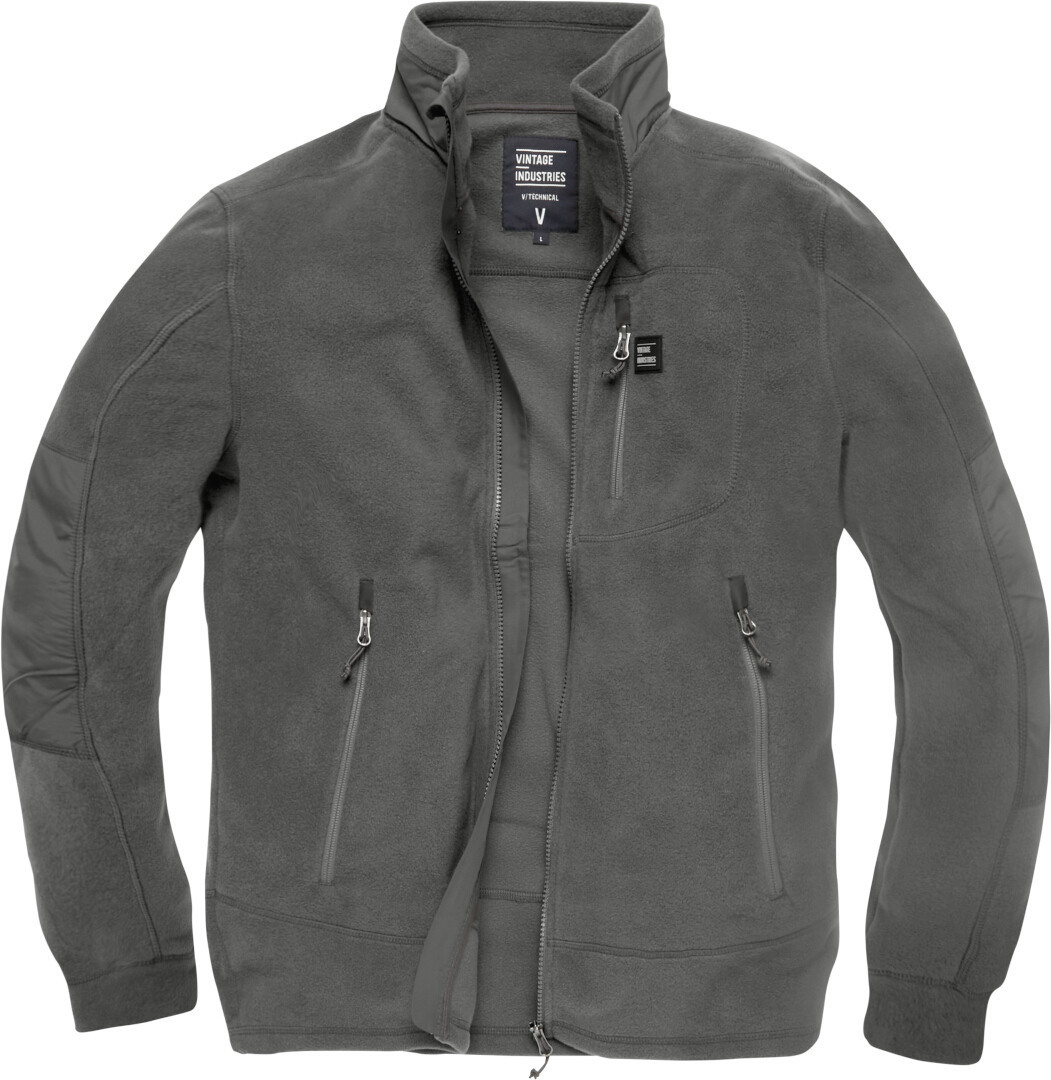 Vintage Industries Tour Polar Fleece Jacket, grey, Size S, grey, Size S