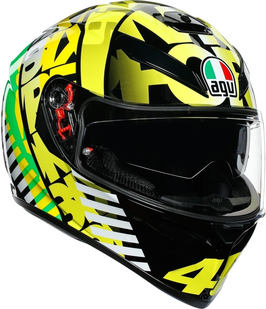 Image of AGV K-3 SV Tribe 46 Casco, nero-giallo, dimensione XS