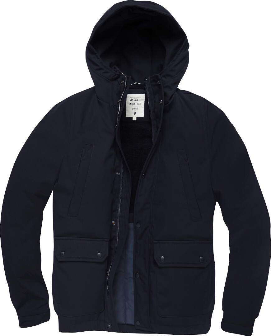 Vintage Industries Ledger Parka, blue, Size S, blue, Size S