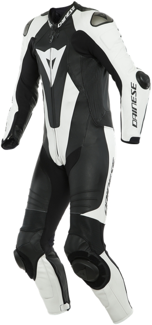 Dainese Laguna Seca 5 Один кусок перфорированный мотоцикл Кожаный костюм Черный/Белый 27 