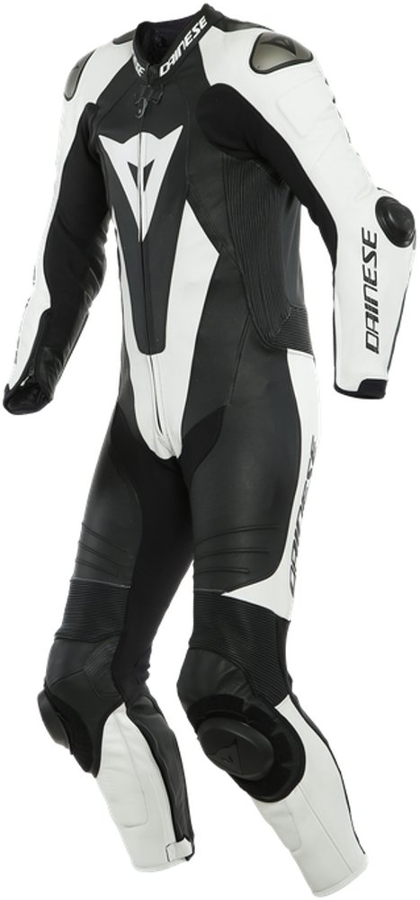 Dainese Laguna Seca 5 Один кусок перфорированный мотоцикл Кожаный костюм Черный/Белый 26 