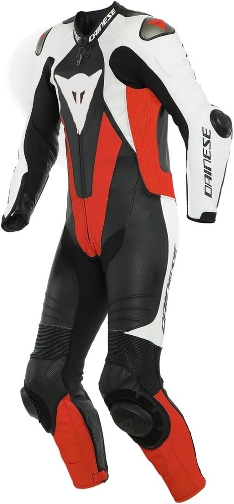 Dainese Laguna Seca 5 Один кусок перфорированный мотоцикл Кожаный костюм Черный/Белый/Красный 44 