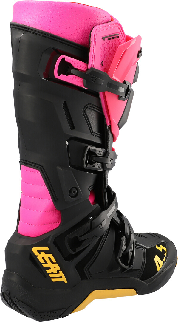 Side view of Leatt 4.5 Motocross Boots, black-pink, Size 48 for Men
