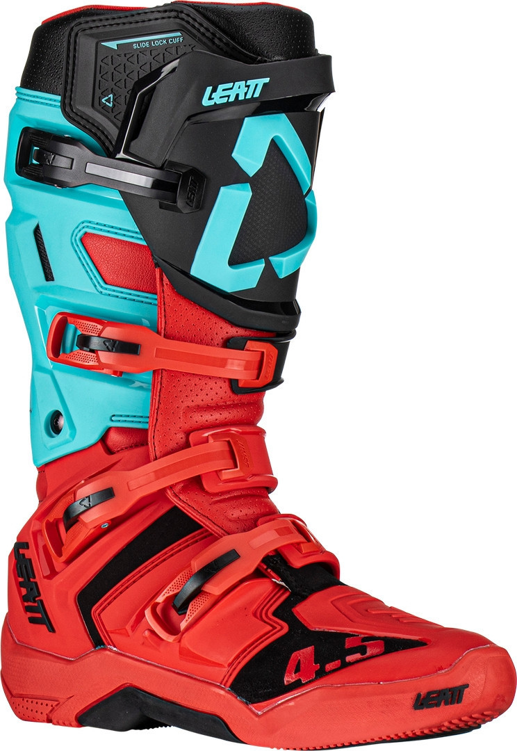 Leatt 4.5 Motocross Boots, black-red-blue, Size 43, black-red-blue, Size 43