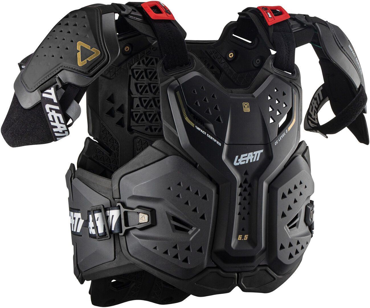 Side view of Leatt 6.5 Pro Chest Protector, black, Size 2XL for Men