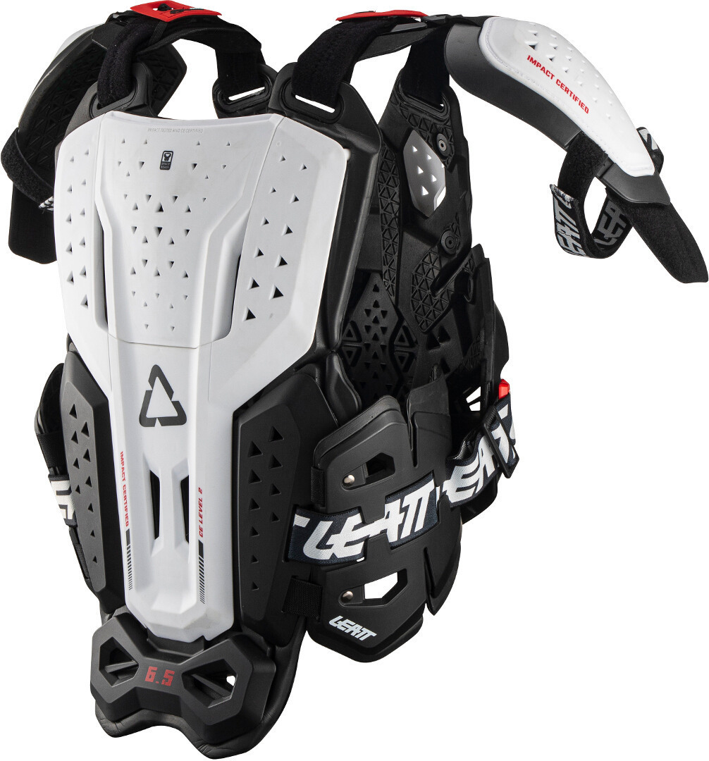Side view of Leatt 6.5 Pro Chest Protector, white, Size L XL for Men