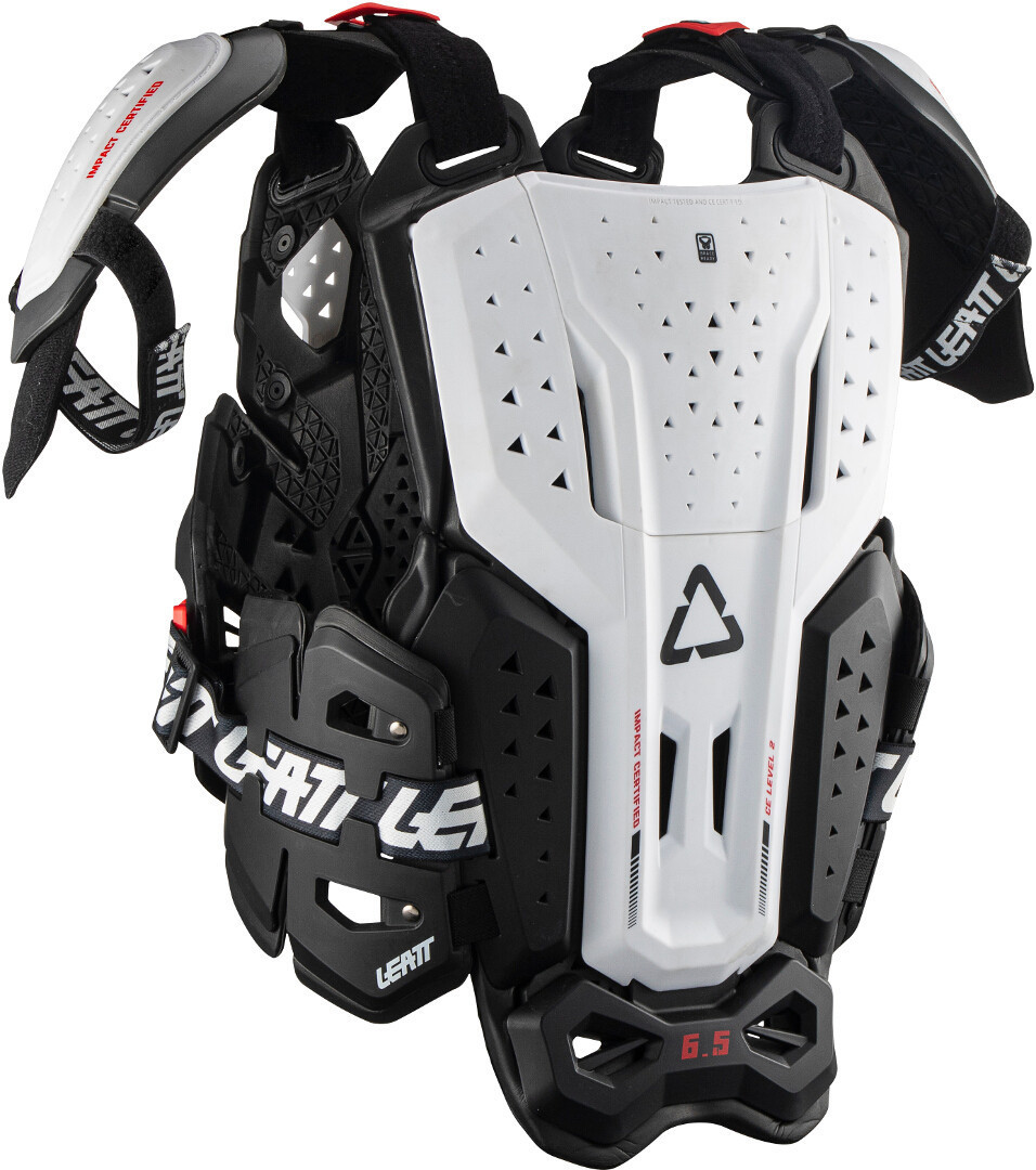 Side view of Leatt 6.5 Pro Chest Protector, white, Size L XL for Men